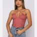 13Sexy Ruched Back Zipper Women Tank Top