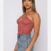 19Sexy Ruched Back Zipper Women Tank Top