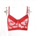 13Sexy See Through Red Fishbone Lace Tank Tops