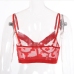 9Sexy See Through Red Fishbone Lace Tank Tops