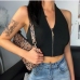 4Sexy Skinny Backless Cropped Tank Top