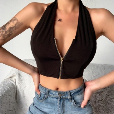 Sexy Skinny Backless Cropped Tank Top