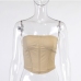 4Sexy Slim Fitted Fishbone Strapless Top Women