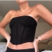 6Sexy Slim Fitted Fishbone Strapless Top Women