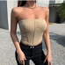 1Sexy Slim Fitted Fishbone Strapless Top Women