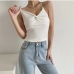 3Sexy Twist Knot Backless Cropped Tank Top