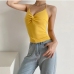 6Sexy Twist Knot Backless Cropped Tank Top