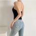 10Sexy Twist Knot Backless Cropped Tank Top