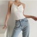 1Sexy Twist Knot Backless Cropped Tank Top