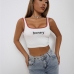 6Sexy U Neck Letter Cropped Women Tank Top