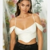 8Sexy V Neck Cold Shoulder Tank Top