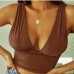 12Sexy V Neck Cropped Women Tank Top