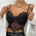 3Sexy V Neck Lace Backless Black Tank Top