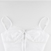 8Sexy White Spaghetti Strap  Backless Ladies Cropped Tops