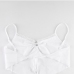 10Sexy White Spaghetti Strap  Backless Ladies Cropped Tops