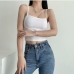 4Simple Design Spaghetti Strap Crop Tank Top