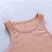 5Simple Ribbed Crew Neck Fitted Basic Tank Top