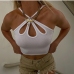 12Sleeveless Hollow Out Crop Tank Top