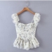 6Sleeveless Patchwork Lace Ruffle Top