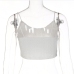 5Slimming White Spaghetti Strap Backless Camisole