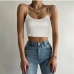 1Slimming White Spaghetti Strap Backless Camisole