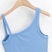 7Solid Color Asymmetric Sleeveless Tank Top