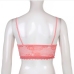 9Spaghetti Strap  Sexy Pink V Neck Cropped Butterfly Tops