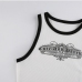 3Sports White Crew Neck Printed Cropped Tank Tops