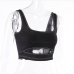 6Street Black Hollow Out Cropped Tank Top