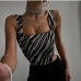 3Street Zebra Print Square Neck  Sleeveless Tank Tops