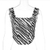 6Street Zebra Print Square Neck  Sleeveless Tank Tops