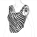 7Street Zebra Print Square Neck  Sleeveless Tank Tops