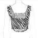 8Street Zebra Print Square Neck  Sleeveless Tank Tops