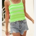 3Striped Knitted Beach Sleeveless Tank Tops