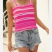 4Striped Knitted Beach Sleeveless Tank Tops