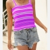 5Striped Knitted Beach Sleeveless Tank Tops