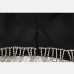 10Stylish Black Fringe Rhinestone Cropped Tank Top