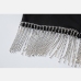 11Stylish Black Fringe Rhinestone Cropped Tank Top