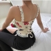 4Stylish Butterfly Jacquard Weave Lace Camisoles