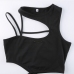 12Summer Black Hollow Out Camisoles For Women