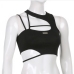 9Summer Black Hollow Out Camisoles For Women