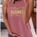 6Summer Casual Letter Printed Sleeveless Tank Top