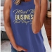 1Summer Casual Letter Printed Sleeveless Tank Top