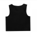 8Summer Embroidered Smiling Face Black Tank Top