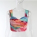 6Summer Fashion Draped Printed Cropped Tank Top