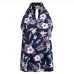 4Summer Flowers Printed Halter Neck Sleeveless Top 