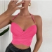 9Summer Halter Neck Backless Cropped Tank Tops