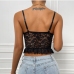 4Summer Lace Black Tank Top Womens