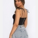 9Summer Ruched Bandage Design Backless Camisole