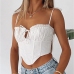 1Summer Ruched Bandage Design Backless Camisole